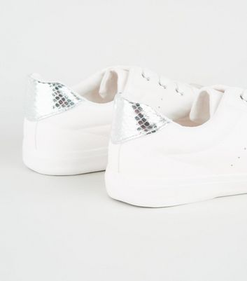 newlook white trainers