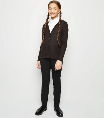 new look black school trousers