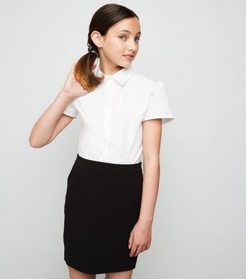 white shirt and black skirt formal