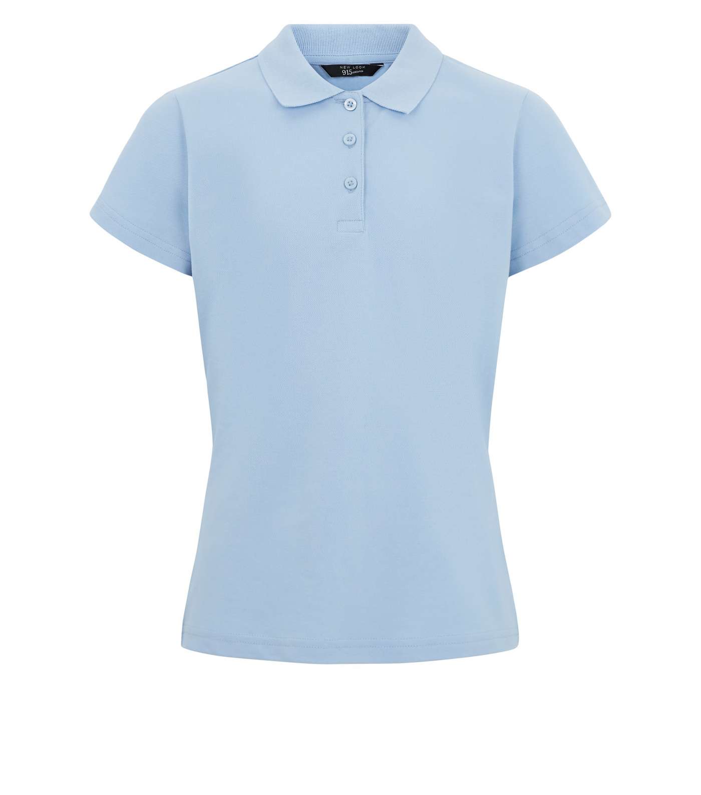 Girls Pale Blue Polo Shirt Image 4