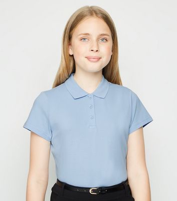 pale blue polo shirt womens