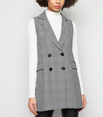 double breasted check waistcoat