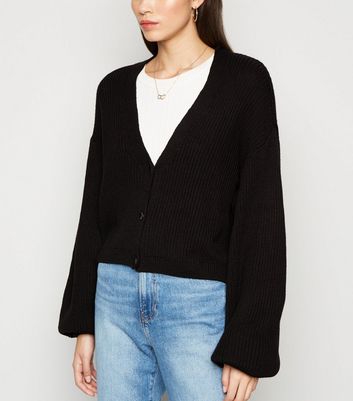 black balloon cardigan