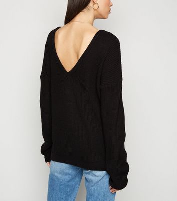 DEEP V-BACK SWEATER Petite Side Of Style