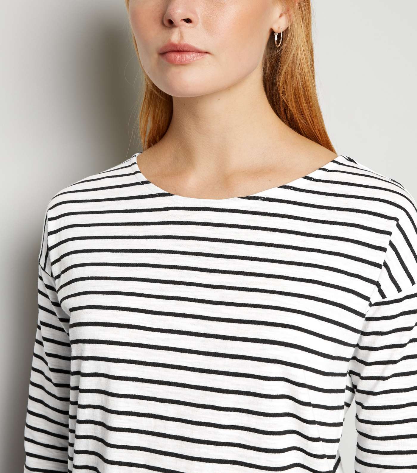 Apricot Black Stripe Boxy T-Shirt Image 5