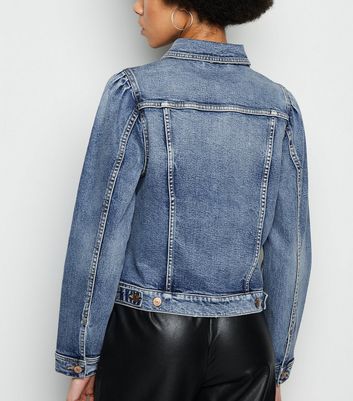 Blue Puff Sleeve Denim Jacket | New Look