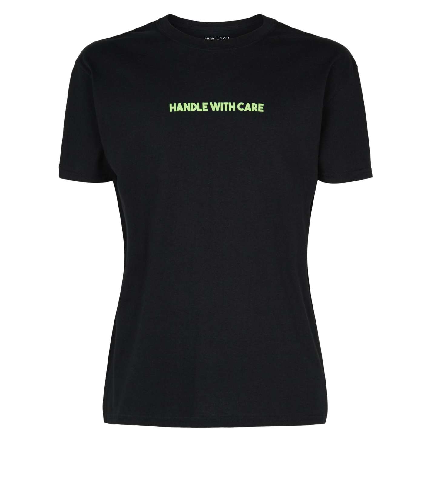 Black Handle With Care Neon T-Shirt Image 4