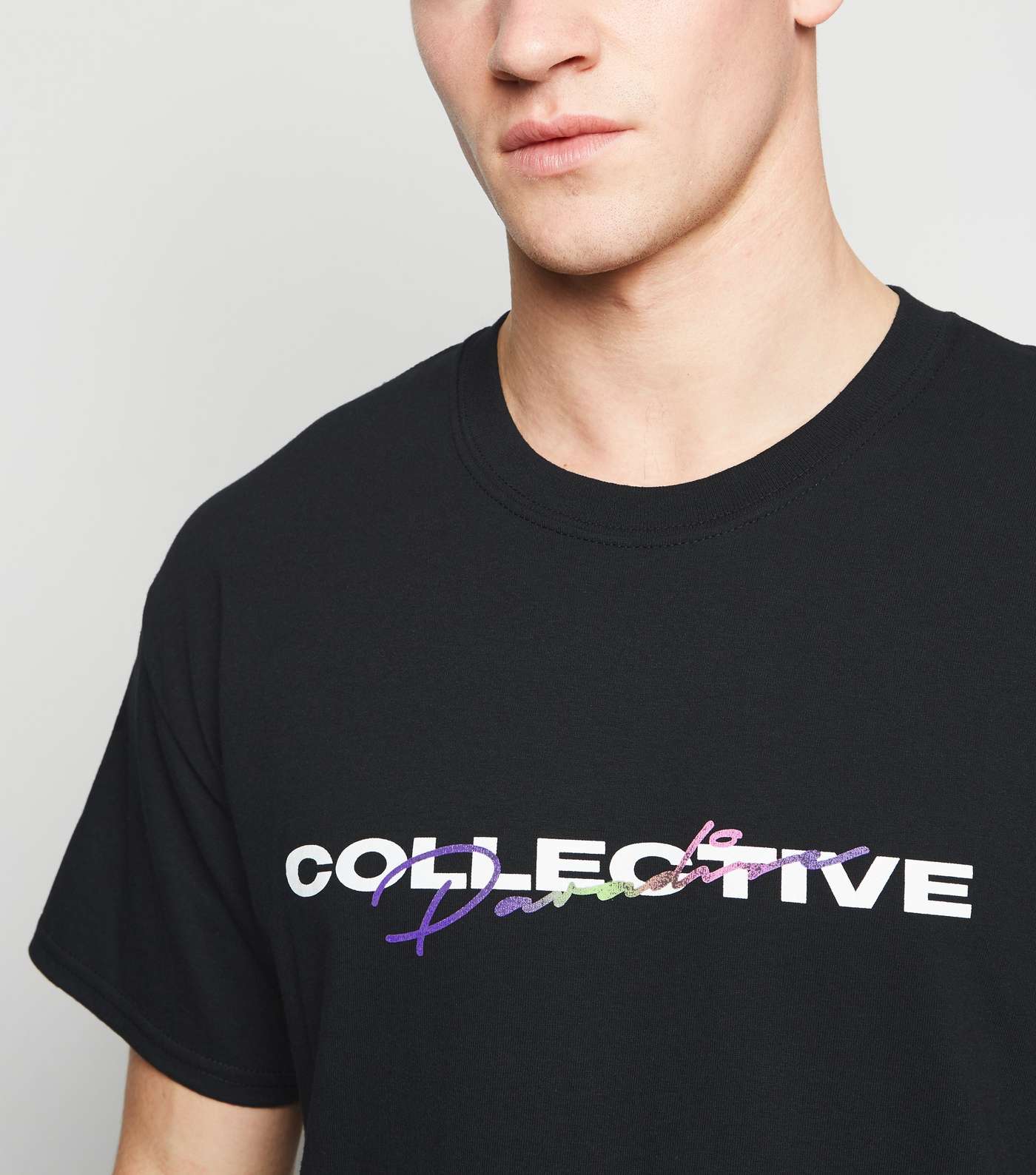 Black Paradise Collective Slogan T-Shirt Image 5
