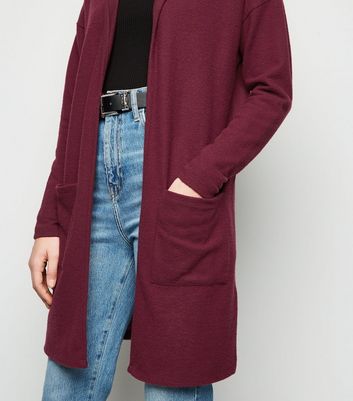 longline hooded cardigan womens