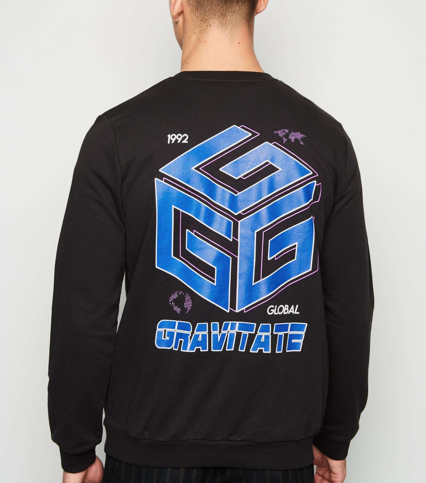 Black Cube Gravitate Slogan Sweatshirt