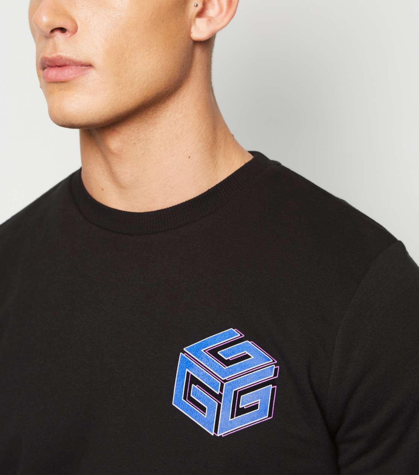 Black Cube Gravitate Slogan Sweatshirt Image 5