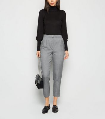 Light Grey Check Tapered Slim Leg 