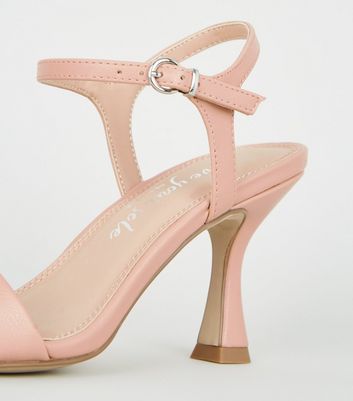 dusky pink mid heel shoes