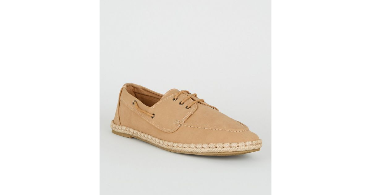 Camel Espadrille Boat Shoes New Look