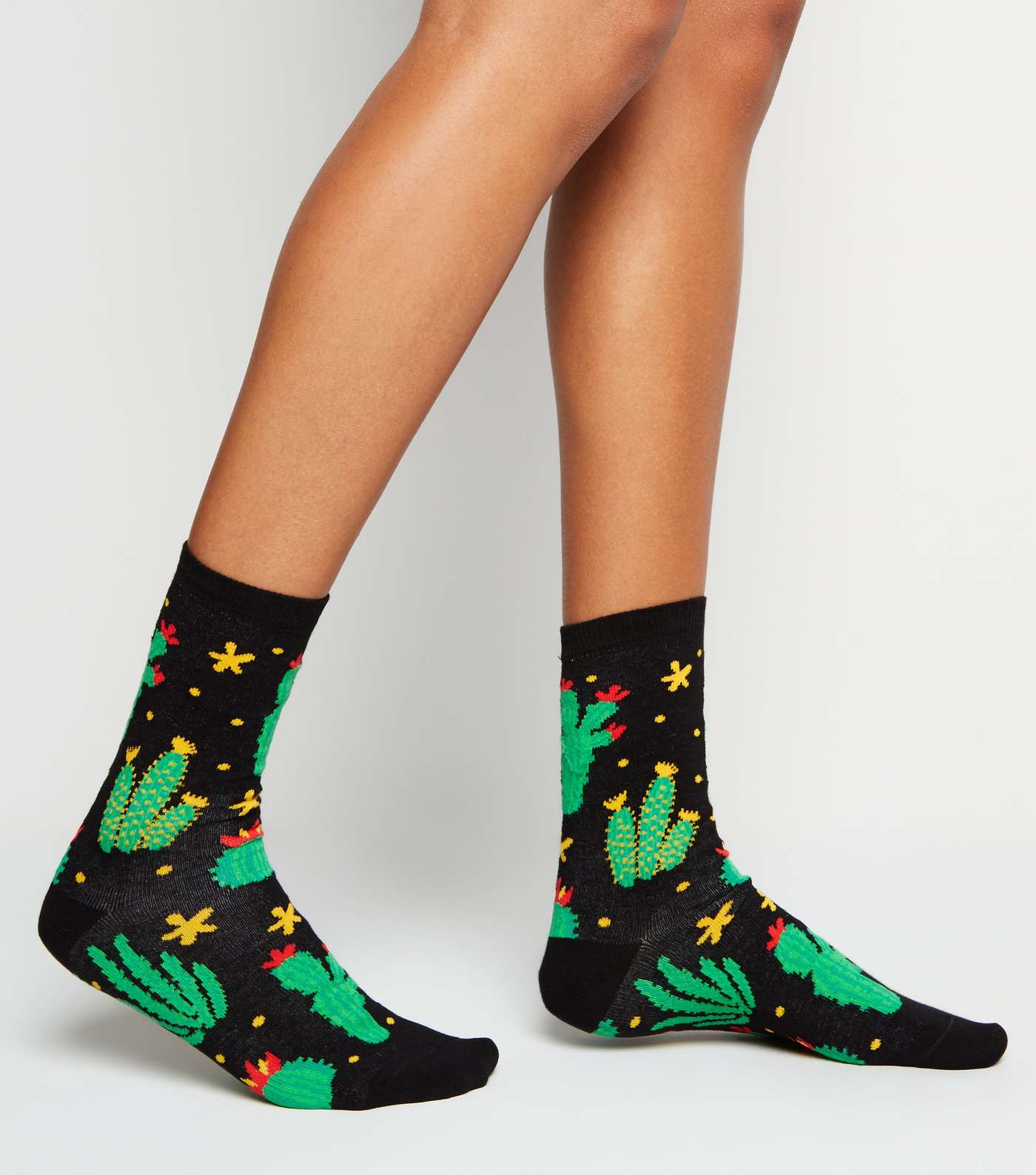 Black Cactus Socks Image 2