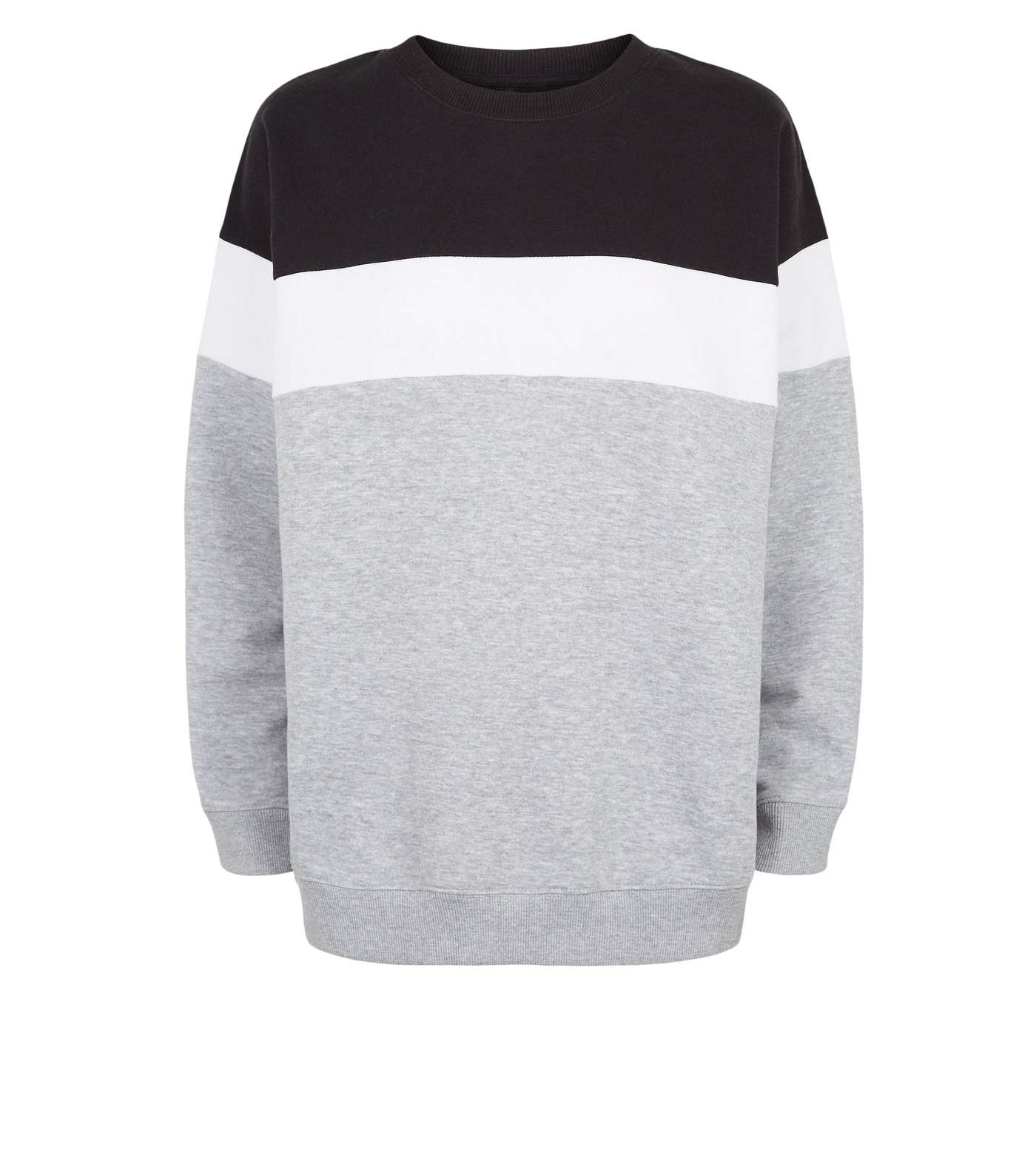 Black Colour Block Sweatshirt Image 4