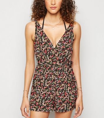 pink floral playsuit