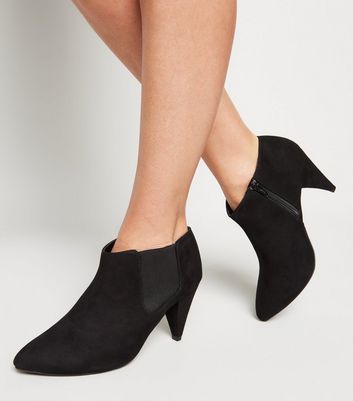 cone heel shoe boots