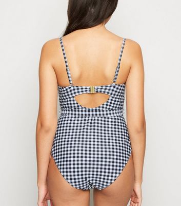 gingham swimming costume