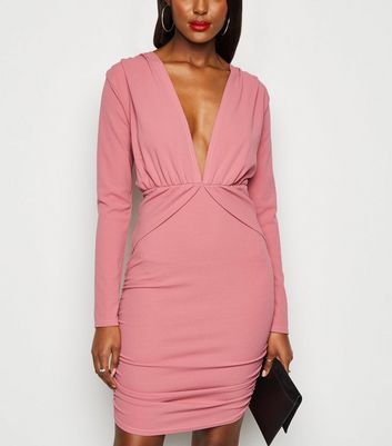 Missguided pink cheap bodycon dress