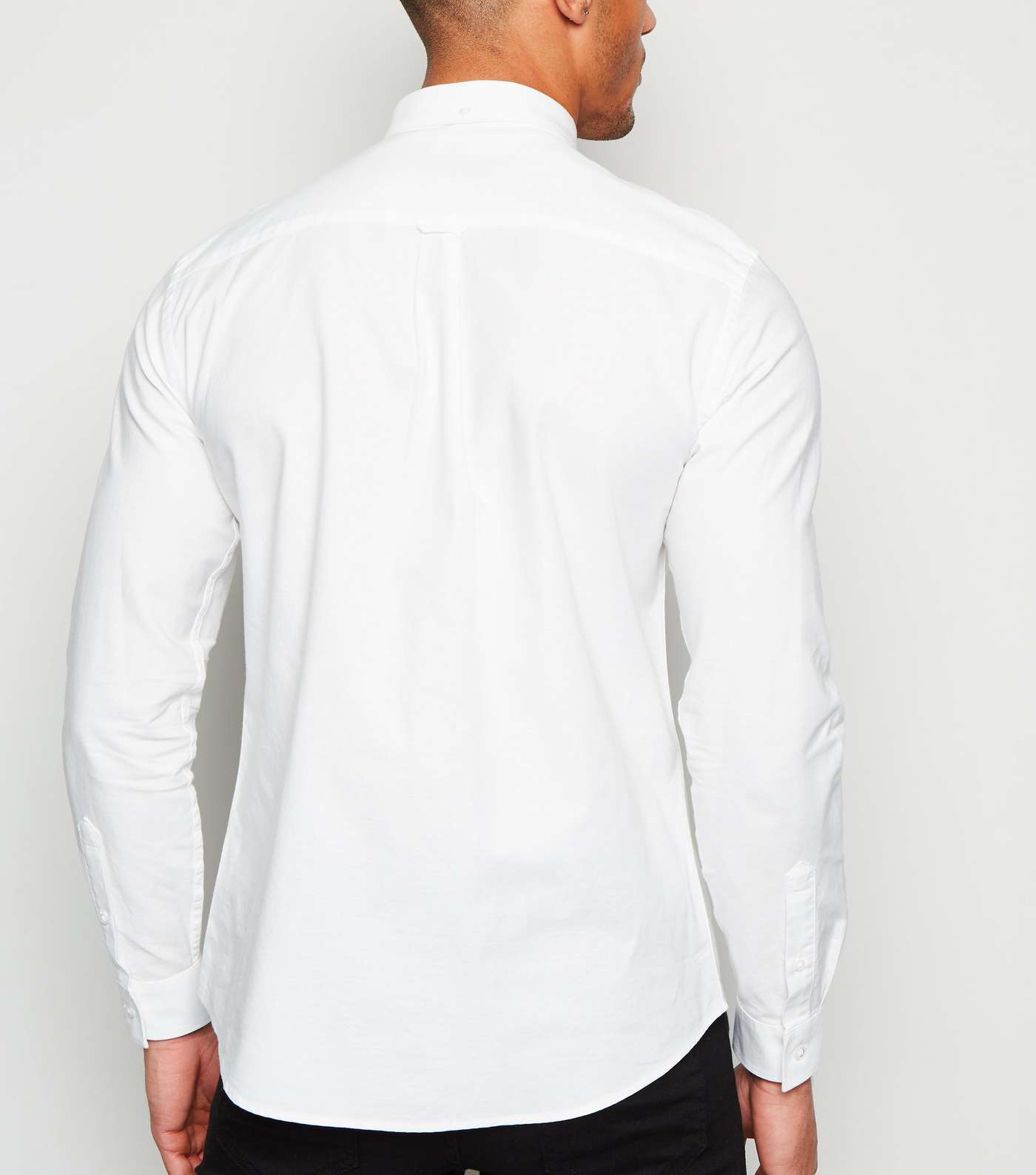 White Cotton Oxford Shirt Image 3