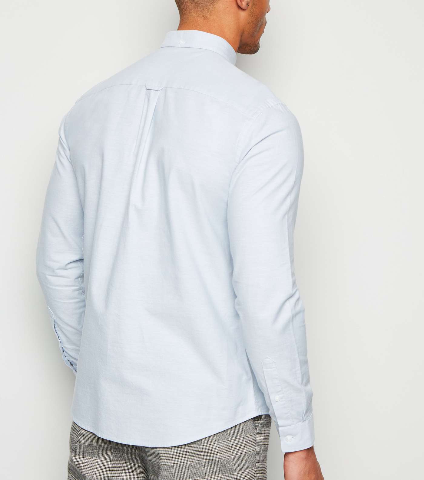 Pale Blue Cotton Oxford Shirt Image 3
