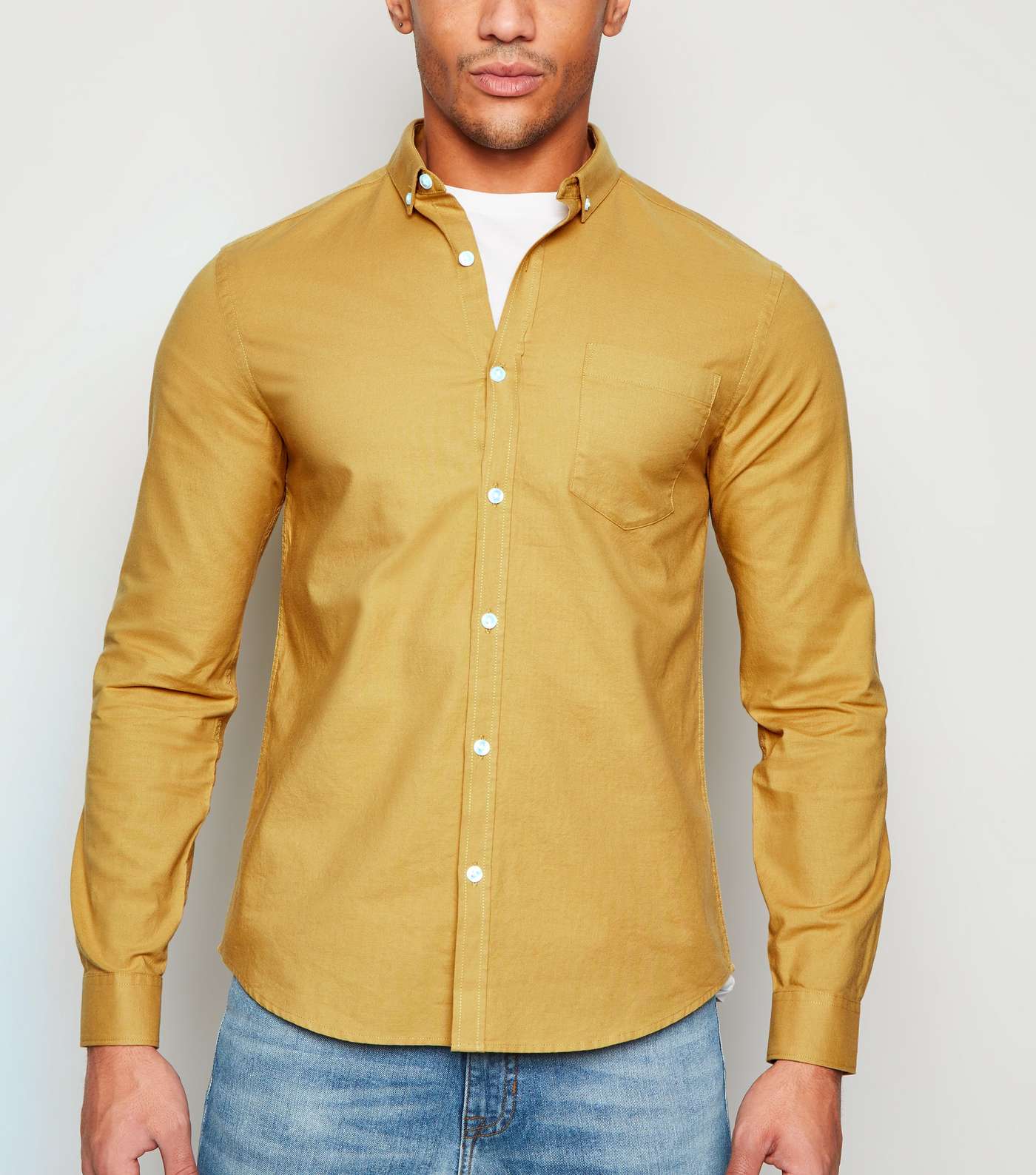 Mustard Cotton Oxford Shirt