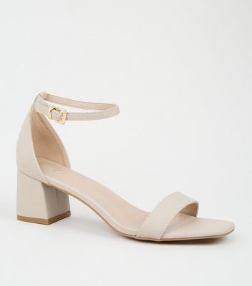 cream leather heels