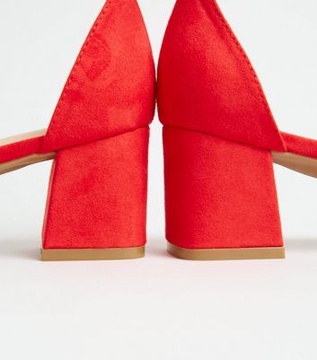 Red 2 store inch heel sandals