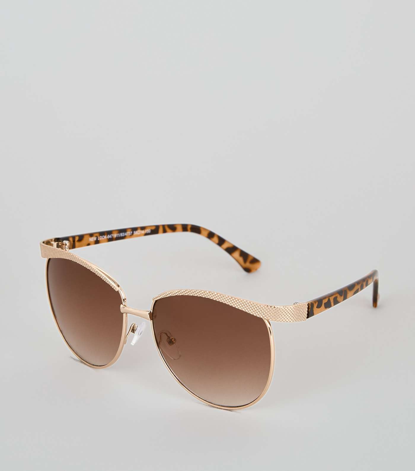 Gold Leopard Print Frame Sunglasses