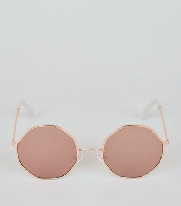 new look hexagon sunglasses