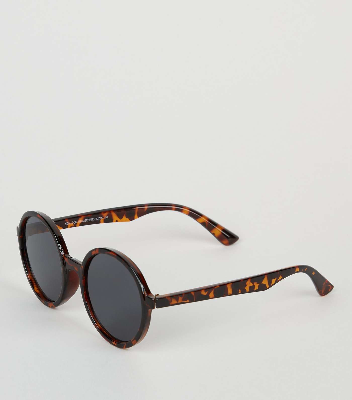 Dark Brown Tortoiseshell Effect Round Frame Sunglasses