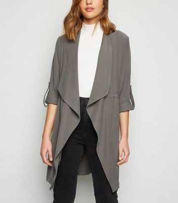 Dark grey 2025 waterfall coat