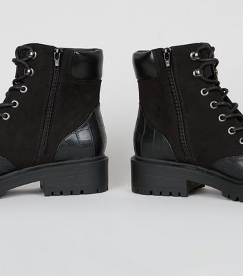 croc chunky boots