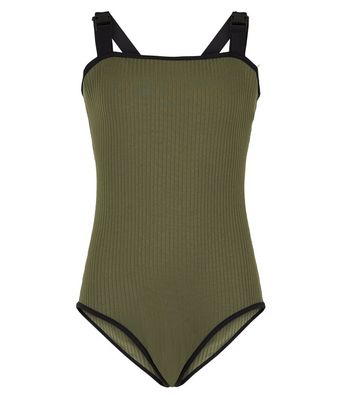 new look khaki swimsuit