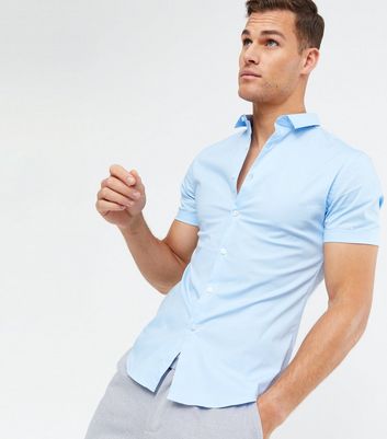 mens short sleeve fitted shirts