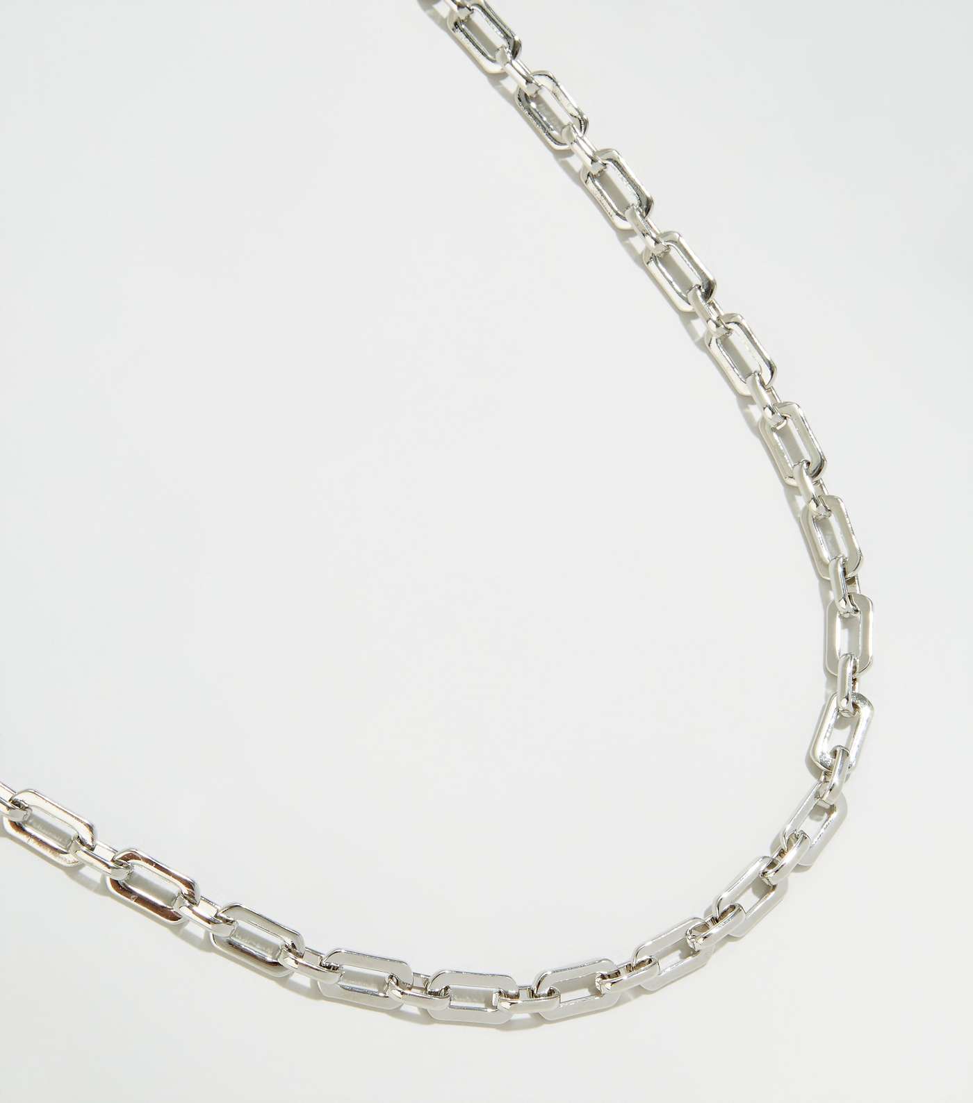Silver Link Chain Necklace Image 3