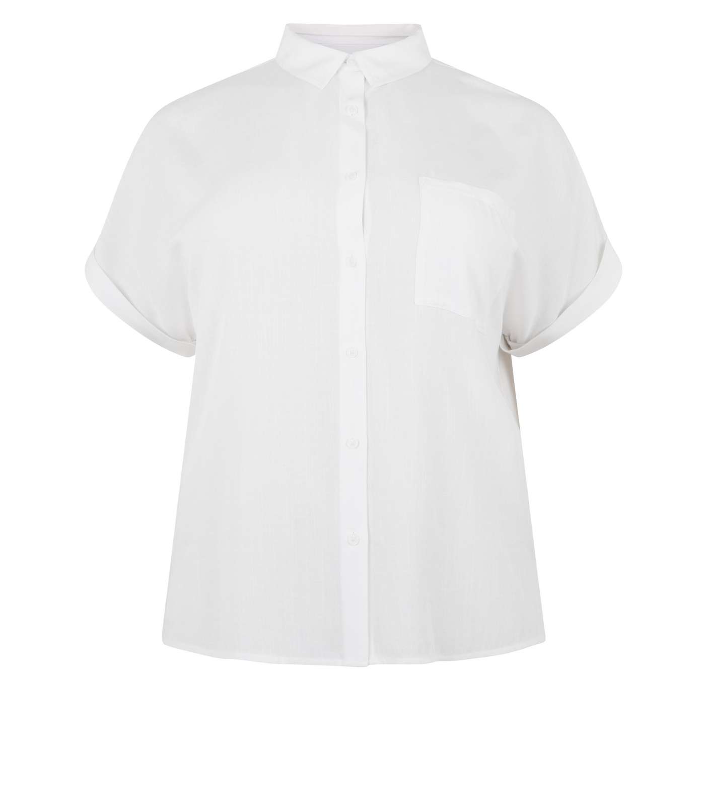 Curves Off White Short Sleeve Shirt Image 4