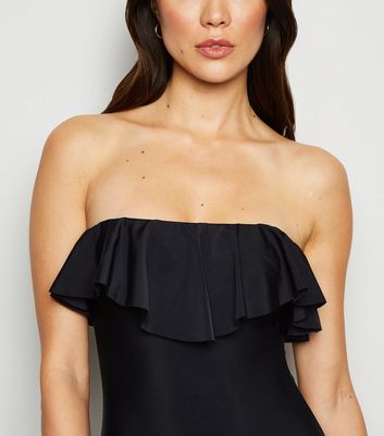 frill bandeau swimsuit