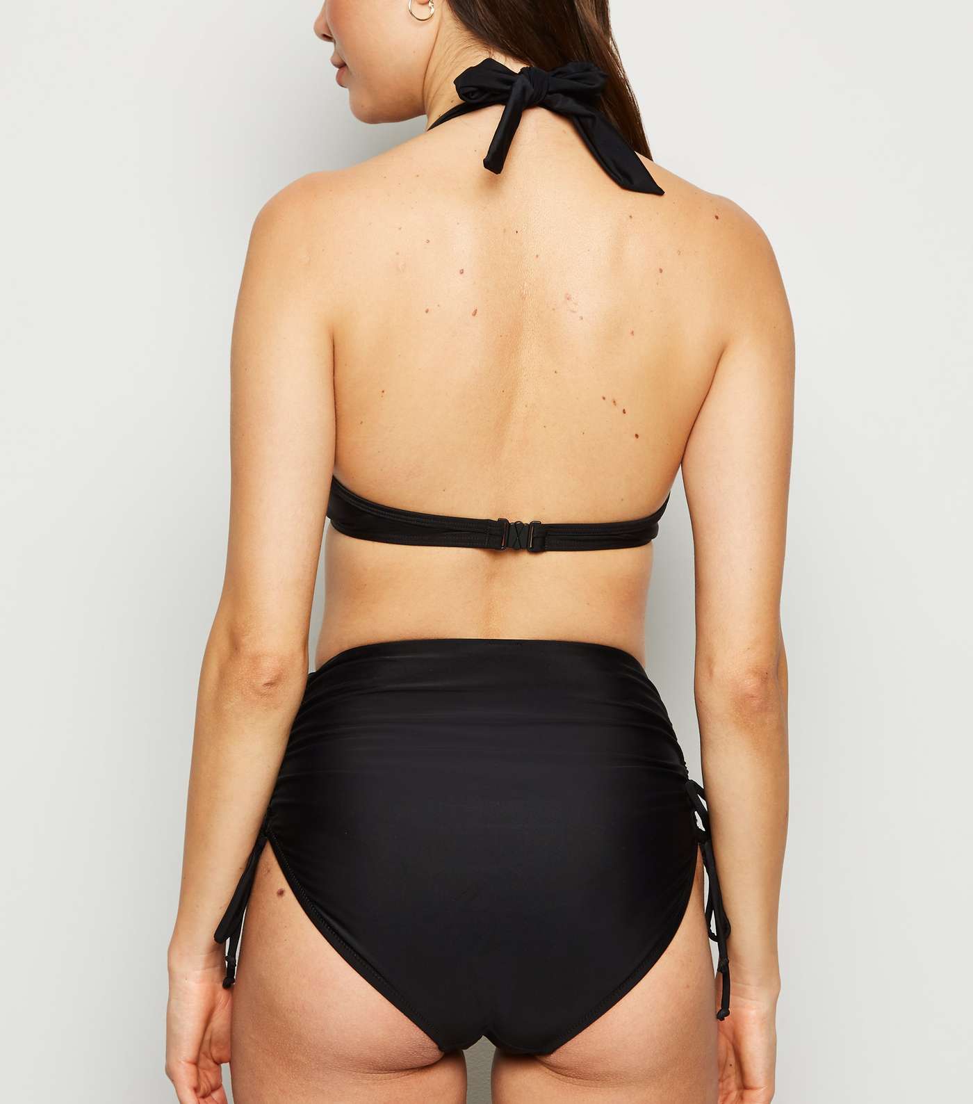 Black Ruched 'Lift & Shape' Adjustable Bikini Bottoms Image 2