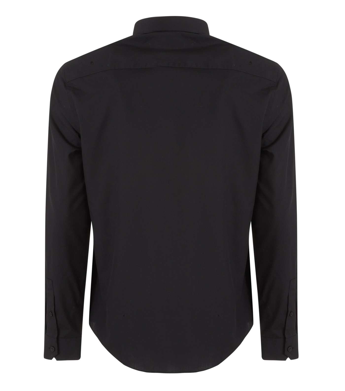 Black Poplin Long Sleeve Shirt Image 2