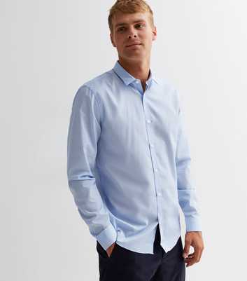 Pale Blue Poplin Long Sleeve Shirt