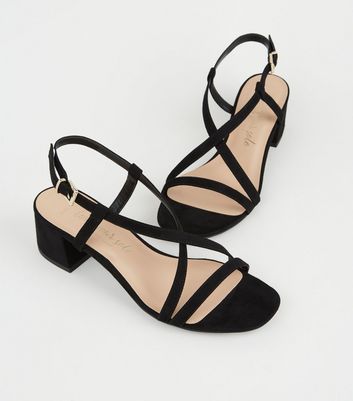 black sandal heels wide fit