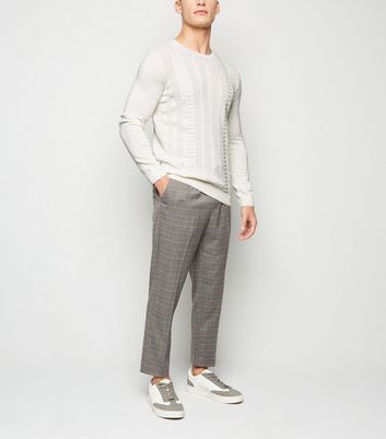 white muscle fit jumper