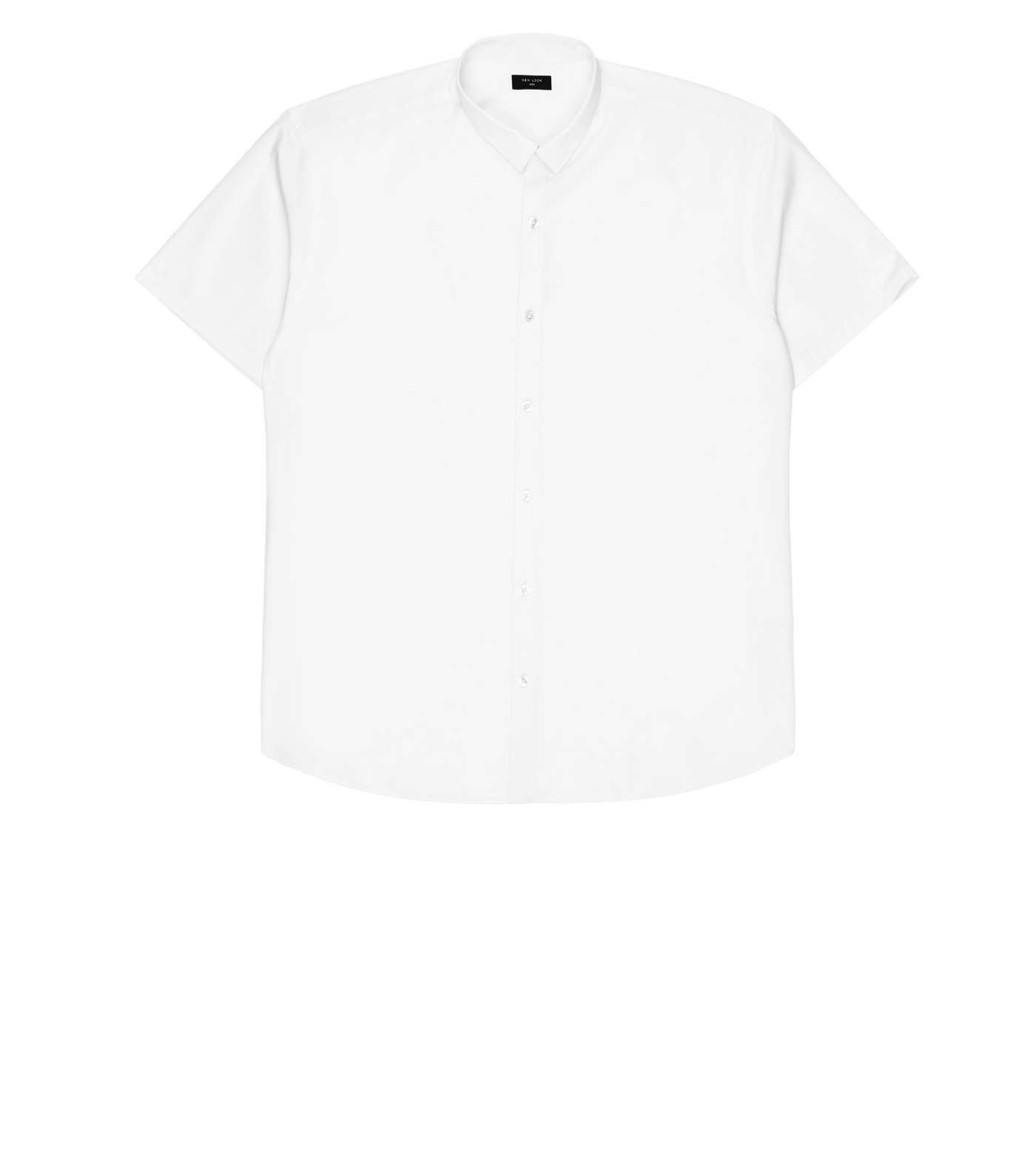 Plus Size White Short Sleeve Poplin Shirt Image 4