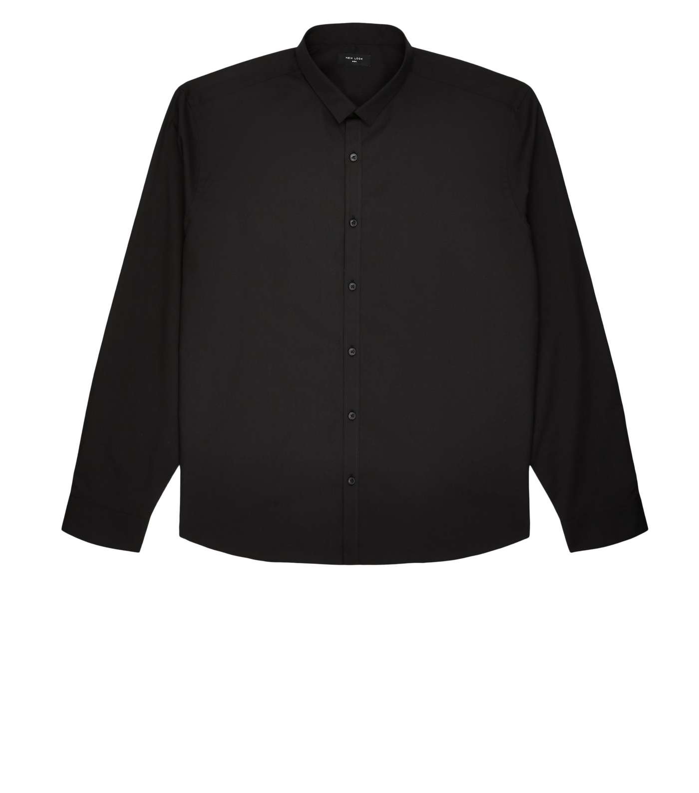 Plus Size Black Poplin Easy Iron Shirt Image 4