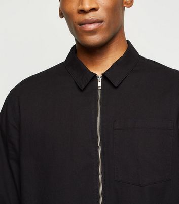 Mens zip shop shirt jacket