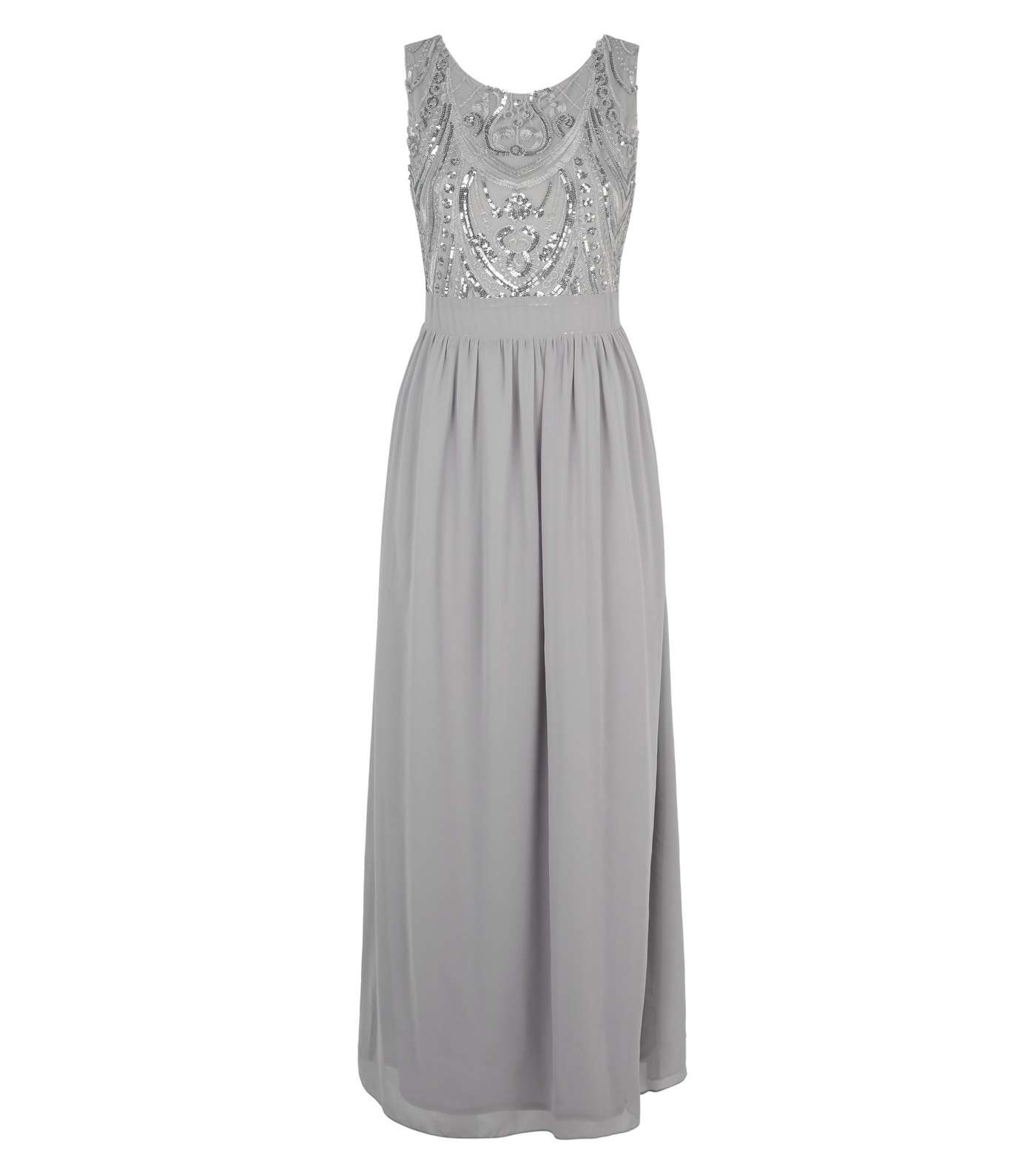 Mela Silver Sequin Maxi Dress Image 4