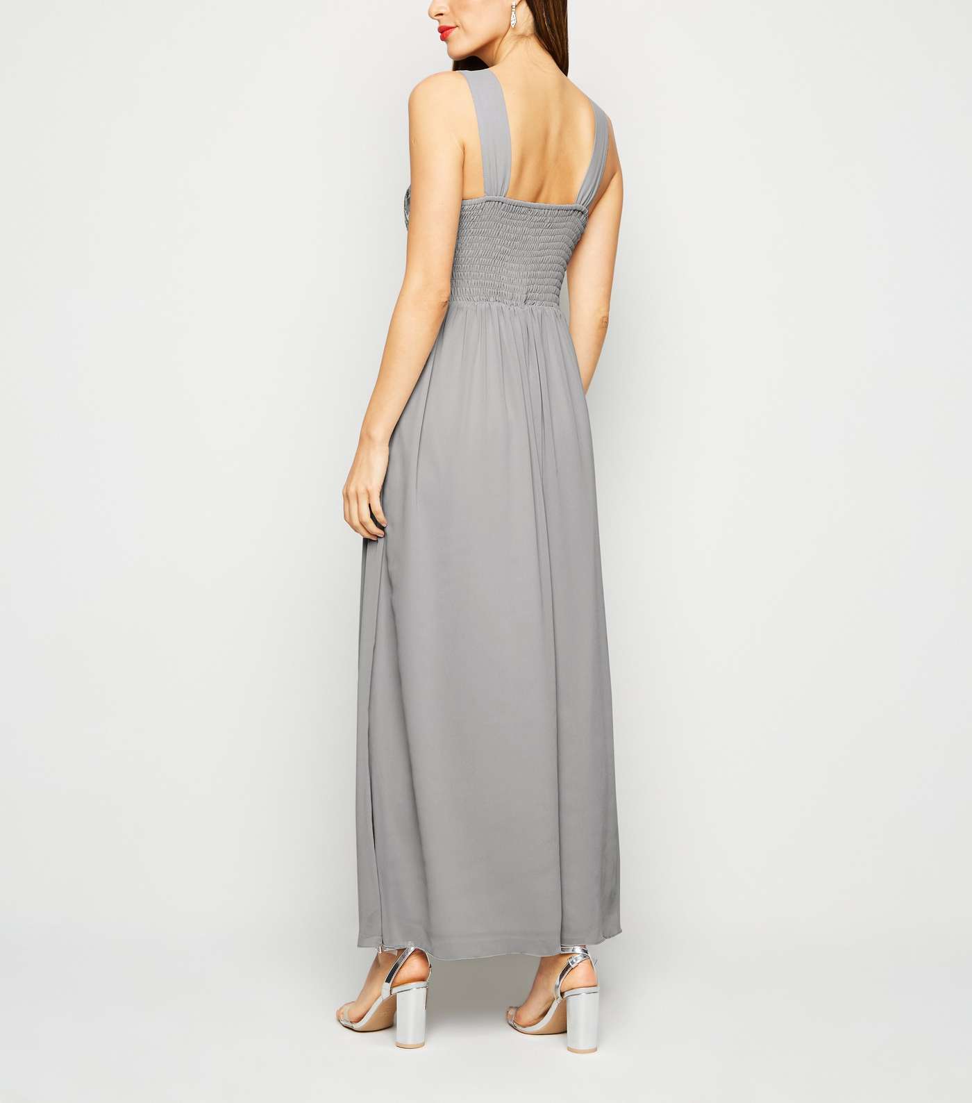 Mela Silver Sequin Maxi Dress Image 2