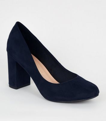 navy suede court shoes wide fit